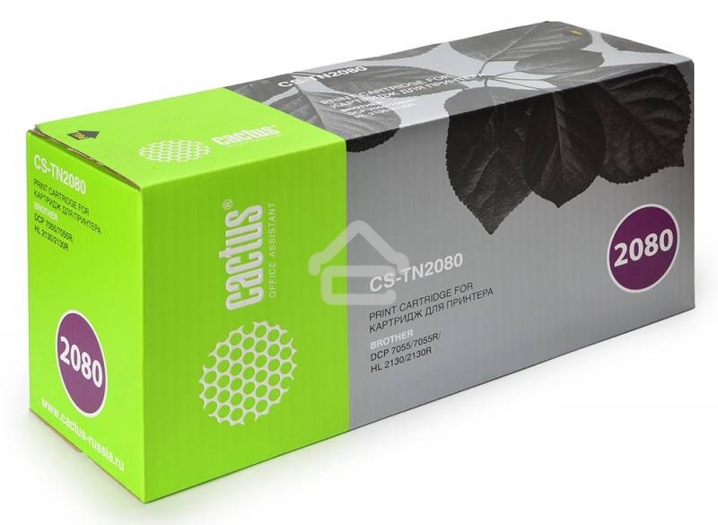 Картридж лазерный Cactus CS-TN2080 черный (700 стр.) для Brother HL-2130R/DCP-7055R