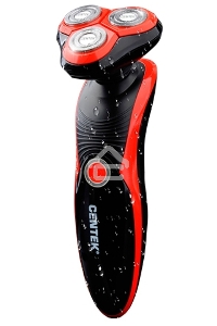 Бритва Centek CT-2168 (красн) ротор 3D, +ВЛАЖНОЕ БРИТЬЁ, 3 плав.головки, 2-ные лезвия, до 50 мин раб