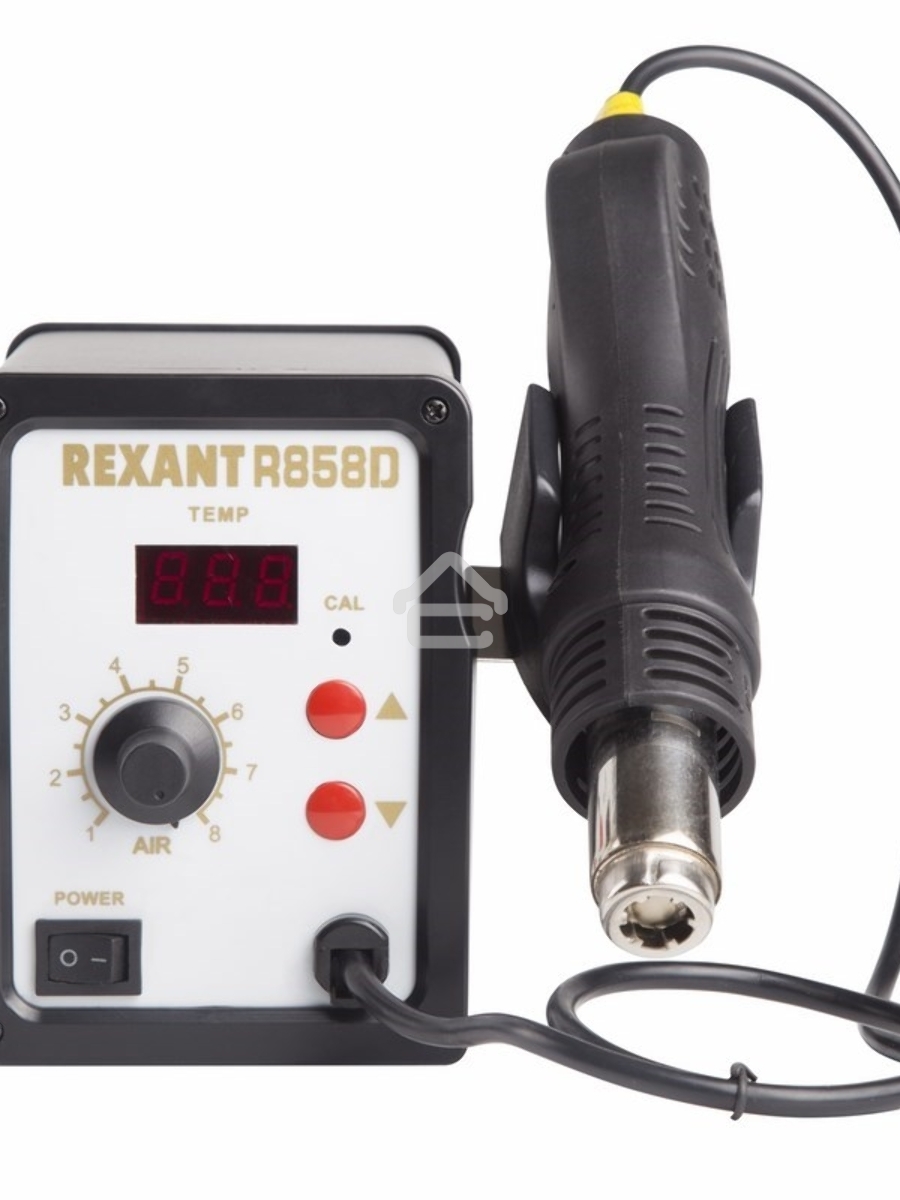 Паяльная станция (термофен) Rexant 12-0714 термовоздушная с цифровым дисплеем 150-500°С (R858D)