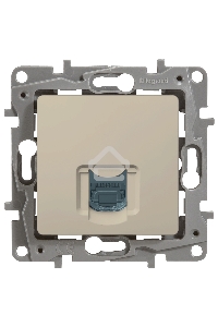 Розетка RJ45 кат. 5 UTP, сл. кость ETIKA