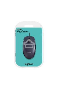 Мышь проводная Logitech M100/100R DARK/GREY (темно-серая/черная), 1000 dpi, USB, кнопки - 3