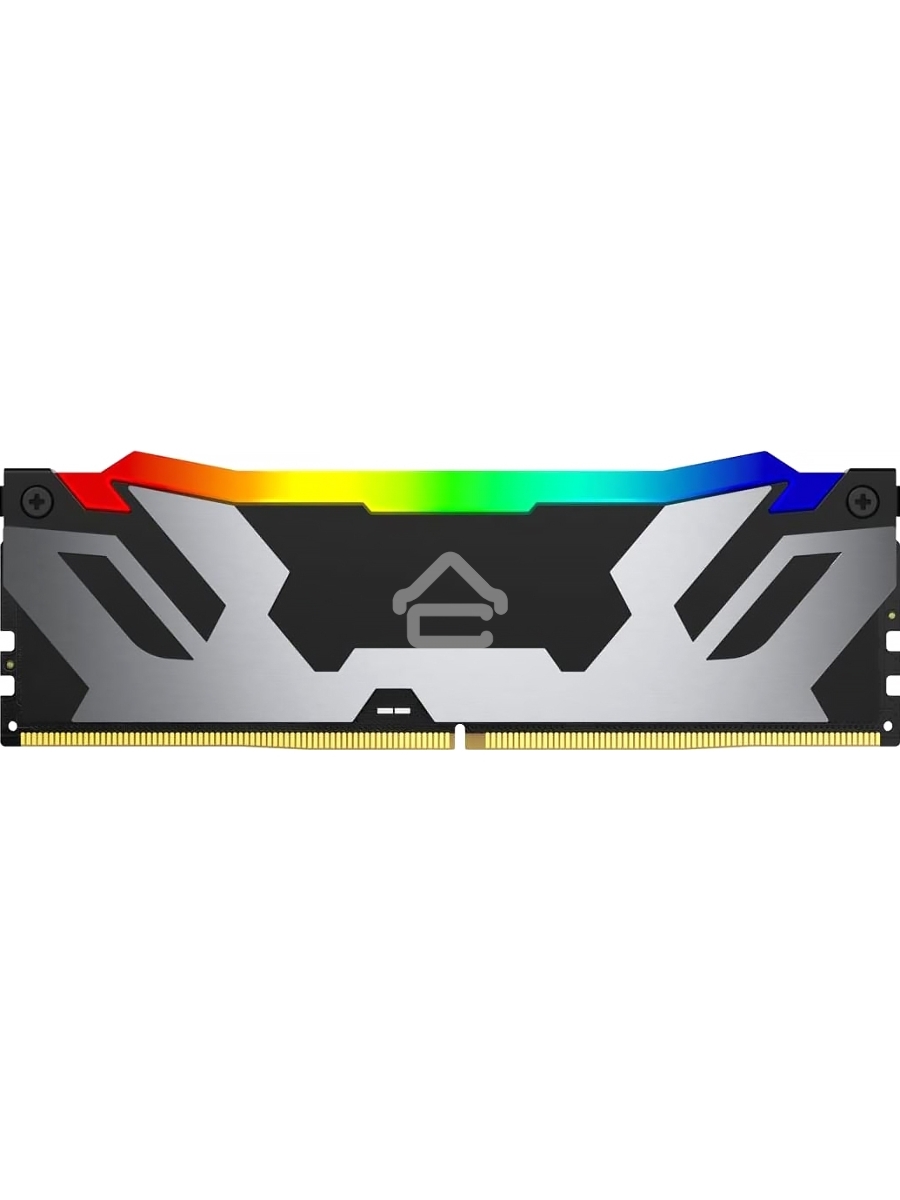 Оперативная память Kingston Fury Renegade, DDR5, 32GB (2x16GB), 6400MHz, CL32, DIMM, с радиатором, RGB, серебристый/черный