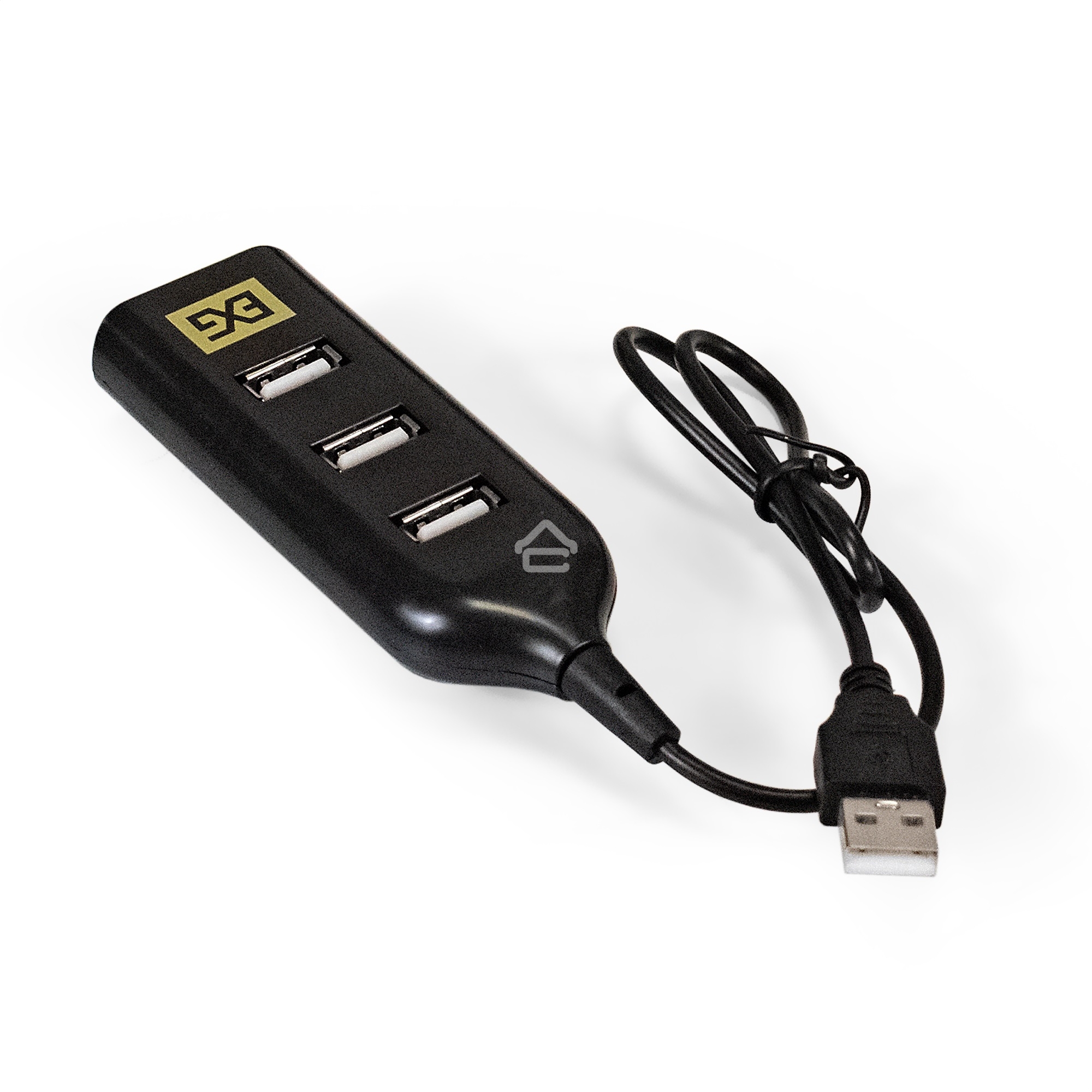 USB-концентратор ExeGate EX293976RUS DUB-42 (кабель-адаптер USB2.0 --> 4xUSB2.0, Plug&Play, черный)