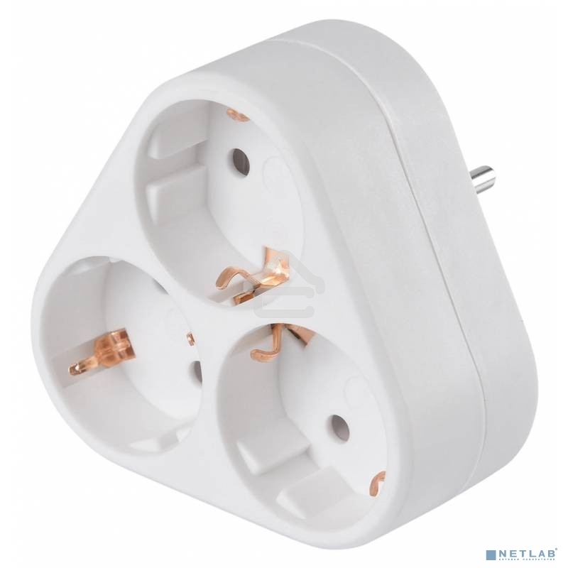Сетевой разветвитель Buro BU-PS3VG-W (3 розетки) белый (пакет ПЭ)