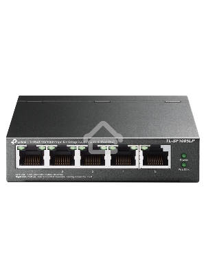 Коммутатор 5-Port 10/100Mbps Unmanaged Switch with 4-Port PoE, meta case, desktop mount, PoE budget 41W.