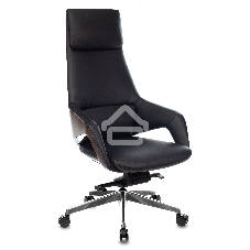 Кресло руководителя Бюрократ DAO-2 черный кожа с подголов. крестовина алюминий