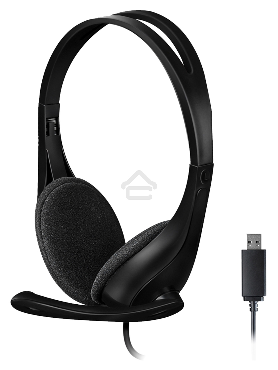 Наушники с микрофоном A4Tech HU-9 черный 1.8м накладные USB оголовье (HU-9 (BLACK))