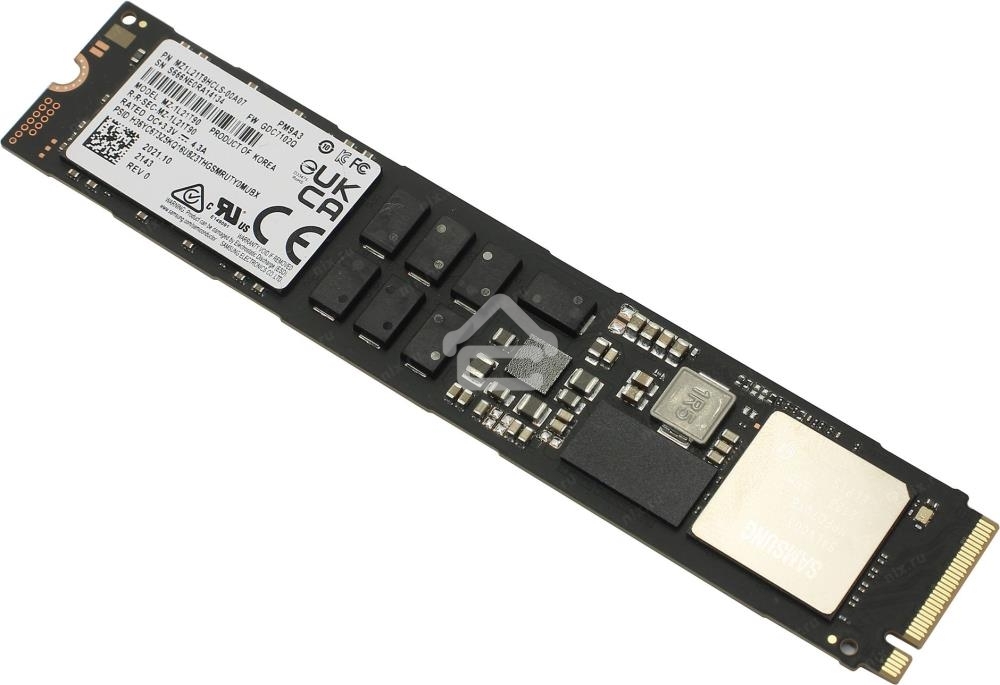 Накопитель SSD Samsung PM9A3, 1.92Tb, M.2 22110, PCIe 3.1 x4, NVMe, R/W 3000/1400