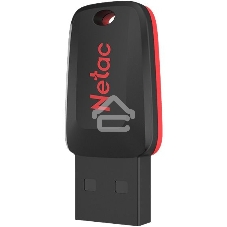 Флешка USB Netac U197 (NT03U197N-004G-20BK), 4Gb, USB 2.0, R/W 25/10, черный/красный