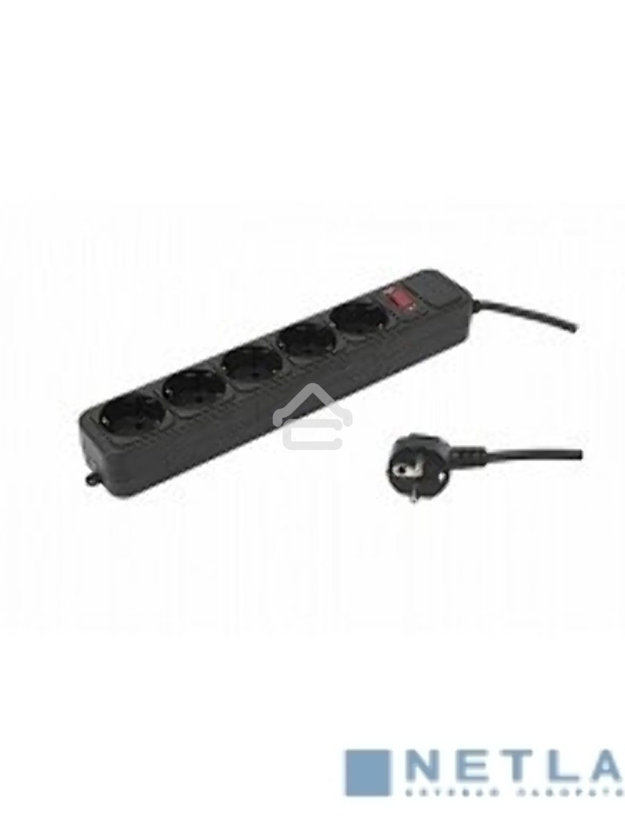 Сетевой фильтр PC Pet AP01006-5-BK 5м (5 розеток) черный