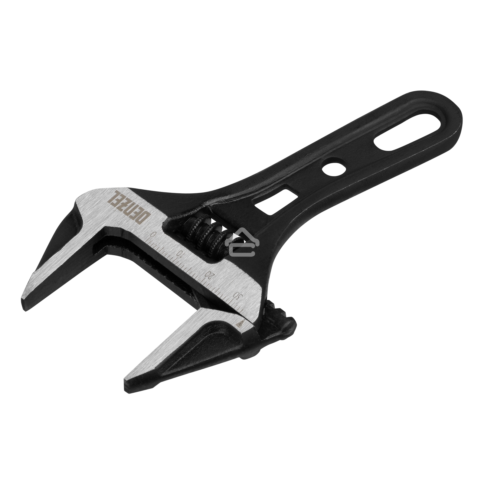 Ключ разводной Denzel 135 мм, CrV, кованый, укороченная рукоятка