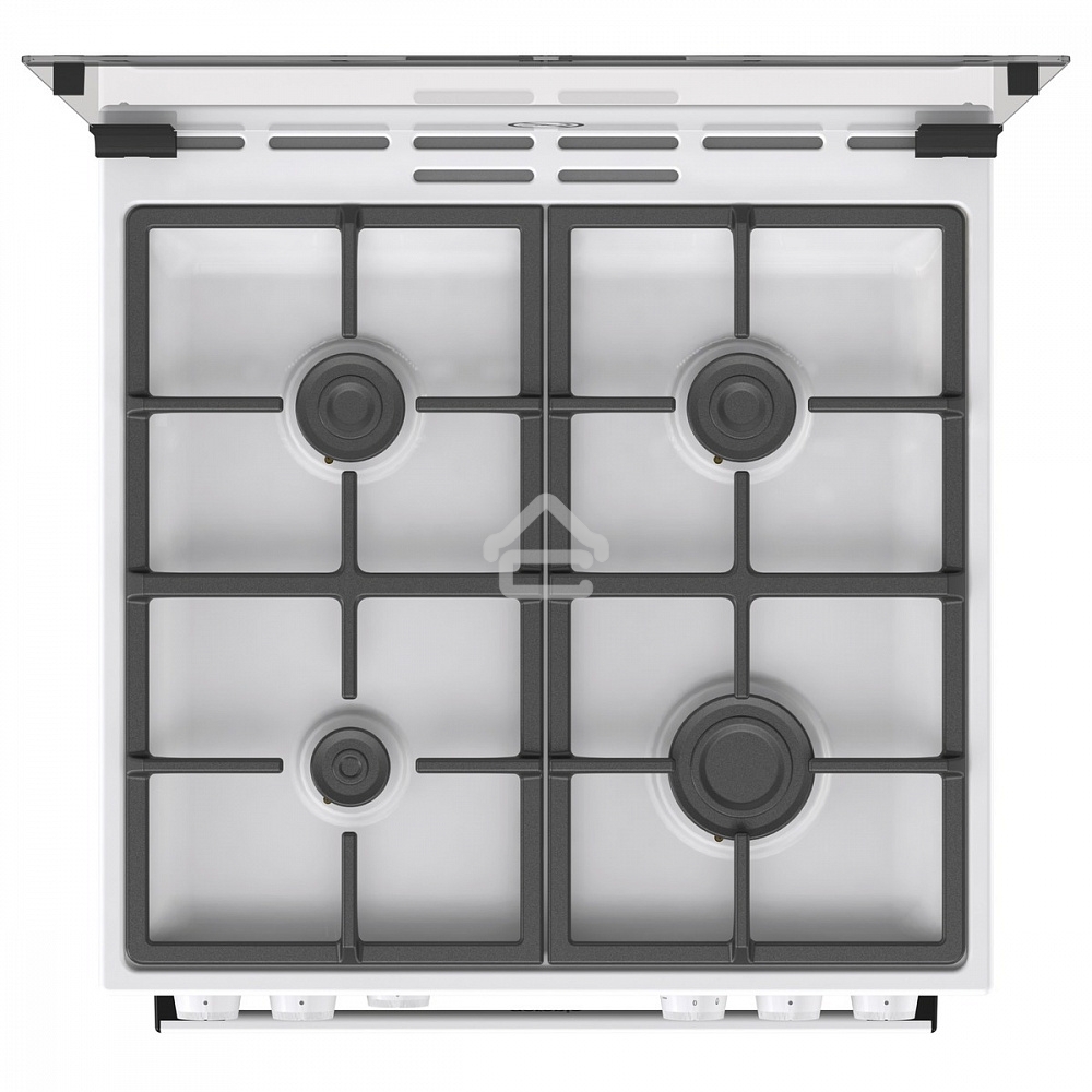 Плита газовая Gorenje GG6A11WF белый, конфорок 4 газовых, духовка 72 л, 60 см x 85 см x 60 см