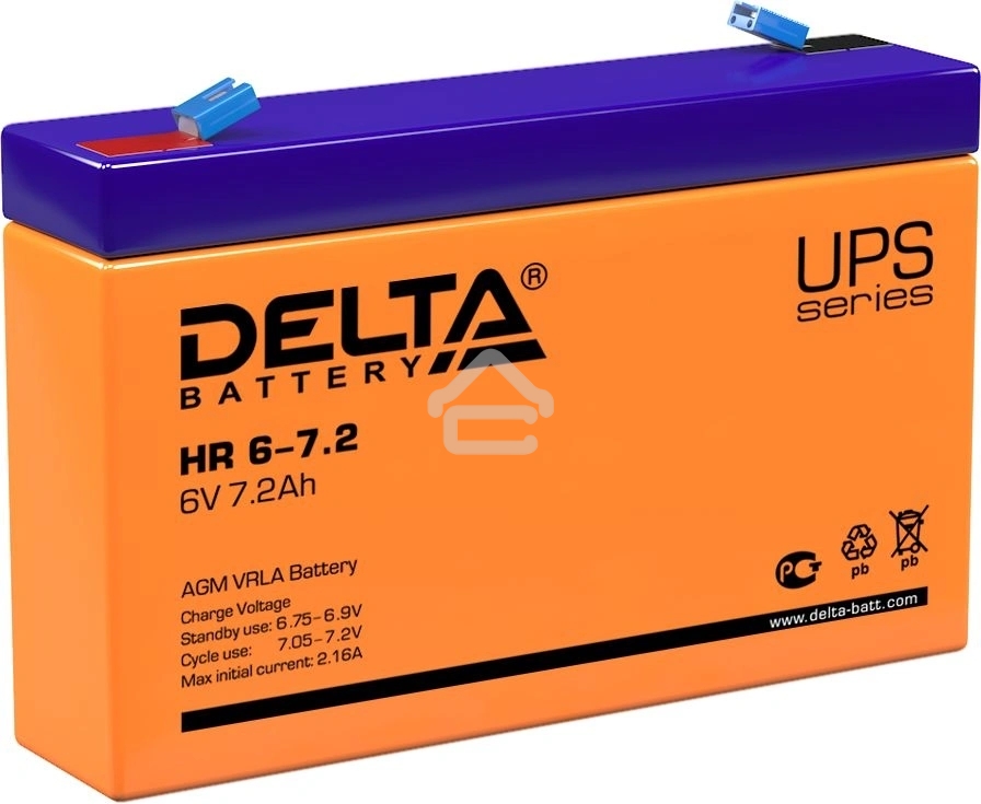 Батарея Delta HR 6-7.2 (7.2 А\ч, 6В)