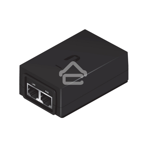 Точка доступа UBIQUITI POE-48-24W(EU) блок питания с PoE, 220 VAC -> 48VDC 0.5A - с кнопкой Reset и удаленной перезагрузкой