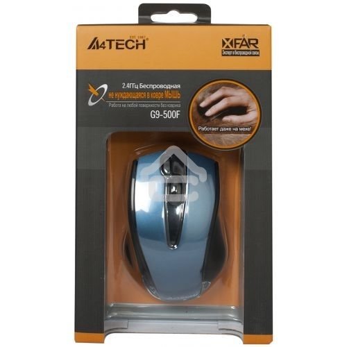 Мышь беспроводная A4Tech G9-500F черный, 1200 dpi, радиоканал, USB, кнопки - 4