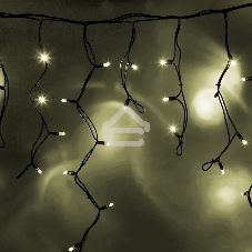 Гирлянда Neon-night Айсикл (бахрома) светодиодный, 5,6 х 0,9 м, с эффектом мерцания,черный провод 