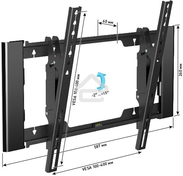 Кронштейн для телевизора Holder T4925-B черный 26