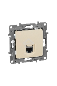Розетка RJ45 кат. 5 UTP, сл. кость ETIKA