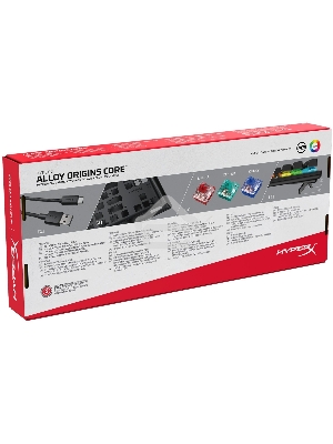 Клавиатура HyperX Alloy Origins Core RGB механическая черный USB for gamer LED (4P5P3AA#ABA)