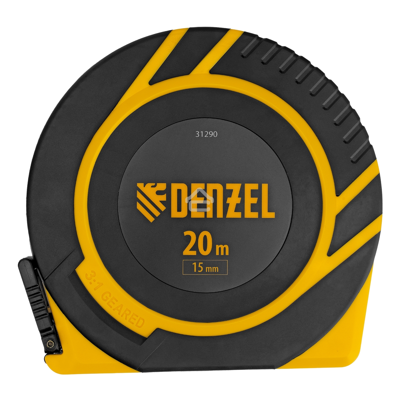 Рулетка геодезическая Denzel 20 м х 15 мм, закрытый корпус, фиберглассовая лента