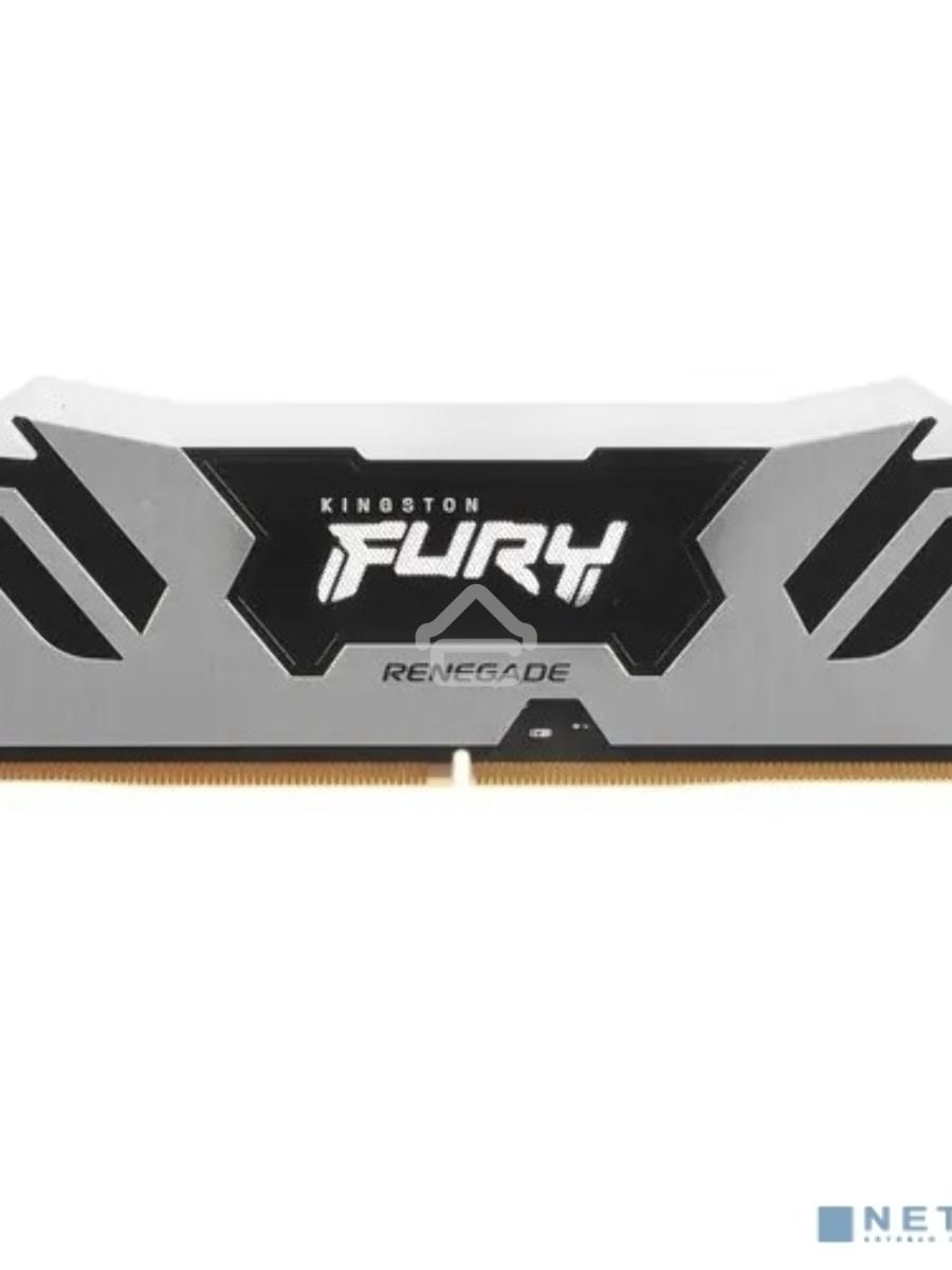 Оперативная память Kingston Fury Renegade, DDR5, 16GB (1x16GB), 6400MHz, CL32, DIMM, с радиатором, RGB, серебристый/черный