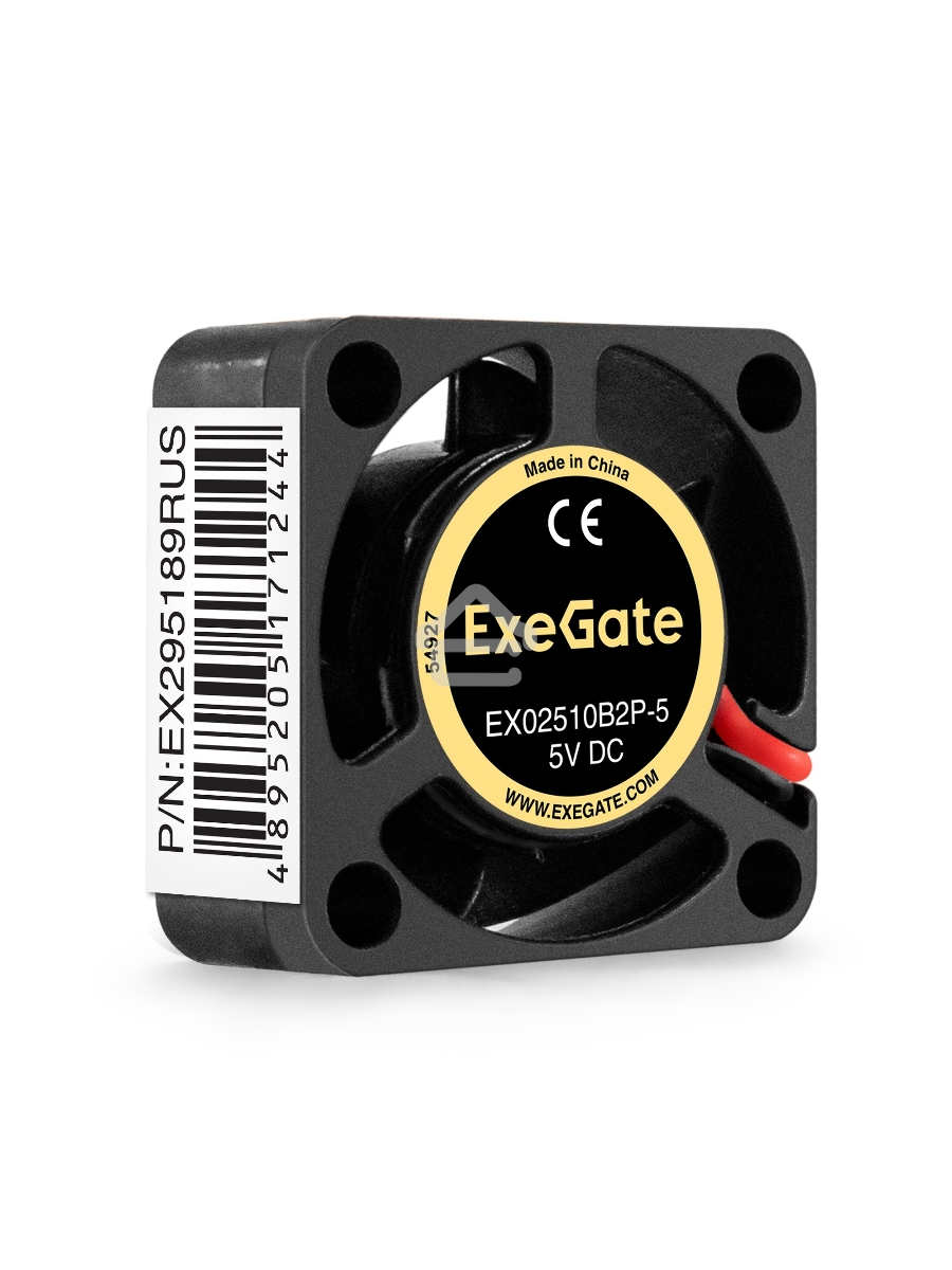 Вентилятор для корпуса ExeGate EX02510B2P-5 черный, 25 мм, 10500 об/мин, 22.5 дБ, 2 pin
