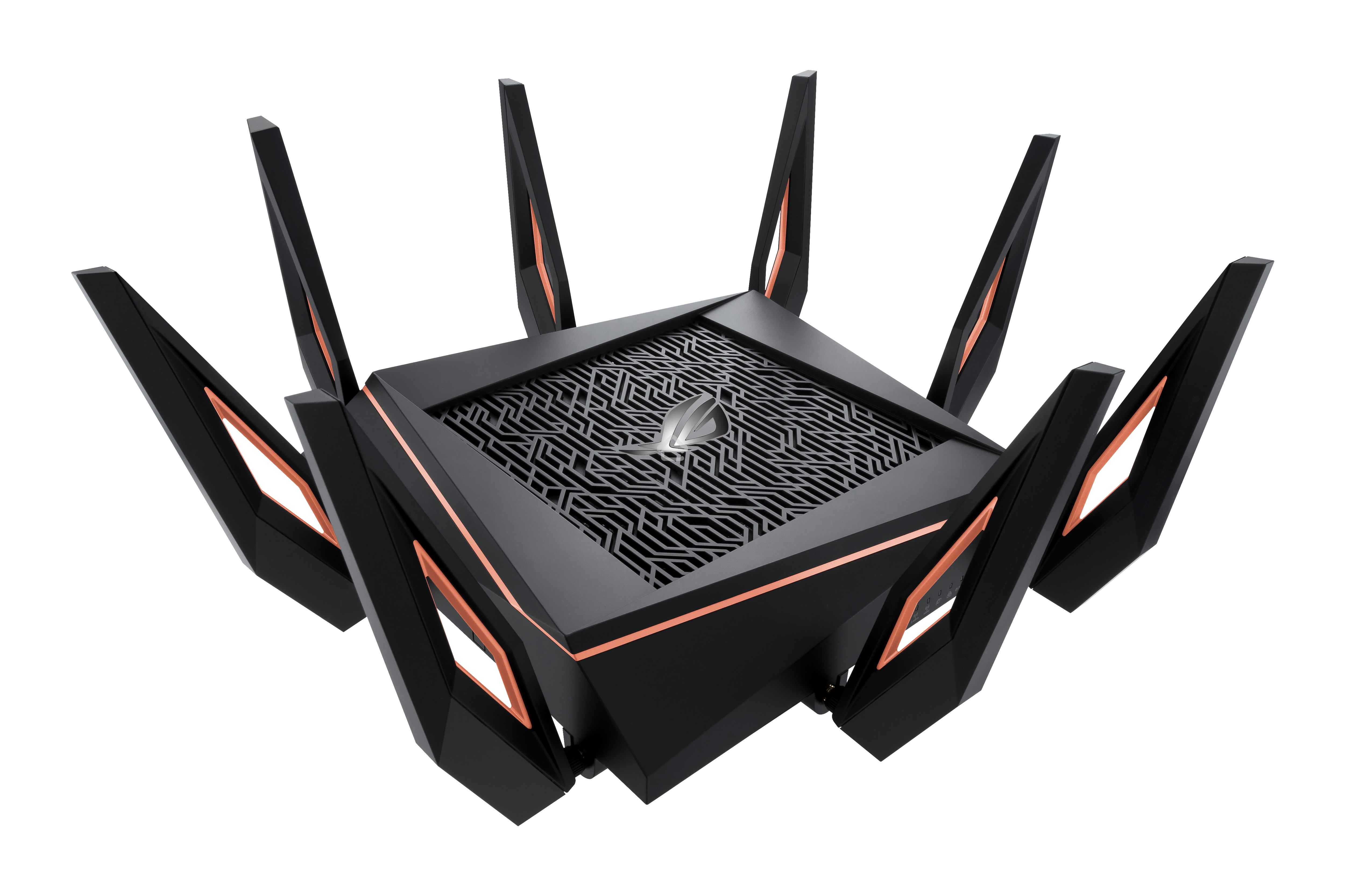 Маршрутизатор ASUS GT-AX11000 Tri-band WiFi 6(802.11ax) Gaming Router –World's first 10 Gigabit Wi-Fi router with a quad-core processor, 2.5G gaming port, DFS band, wtfast, Adaptive QoS, AiMesh for mesh wifi system