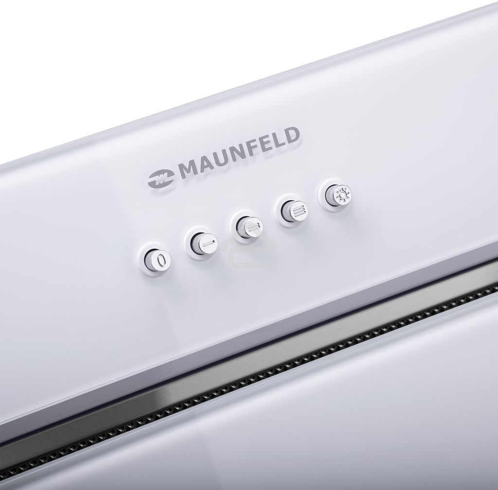 Вытяжка встраиваемая Maunfeld TRAPEZE 601GG белый, 60 см, 1150 куб. м/ч, 54 дБ