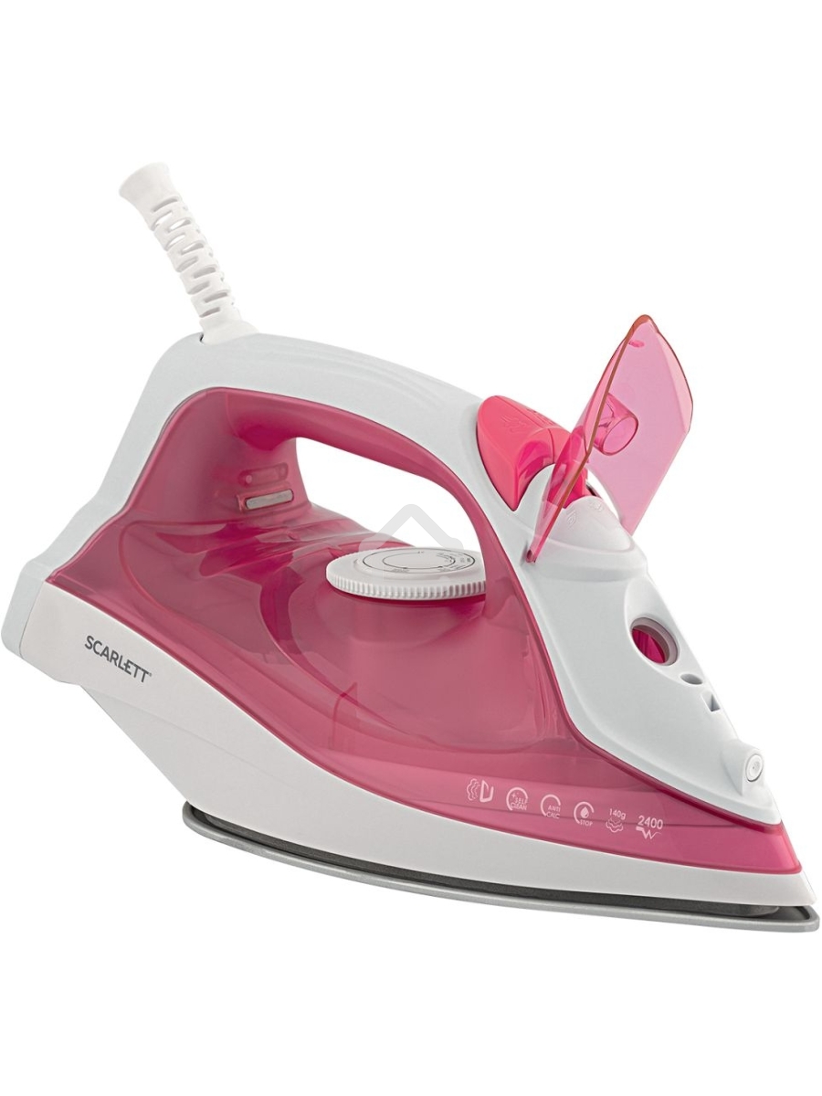 Утюг Scarlett SC-SI30K56 (розовый)Мощность, Вт: 2400; Световой индикатор работы: Да; Регулируемый пар до г/мин: 35; Паровой удар до г/мин: 140; Резервуар для воды, мл: 280; Функция разбрызгивания воды: Да; Терморегулятор: Да; Вертикальное отпаривание: Да;