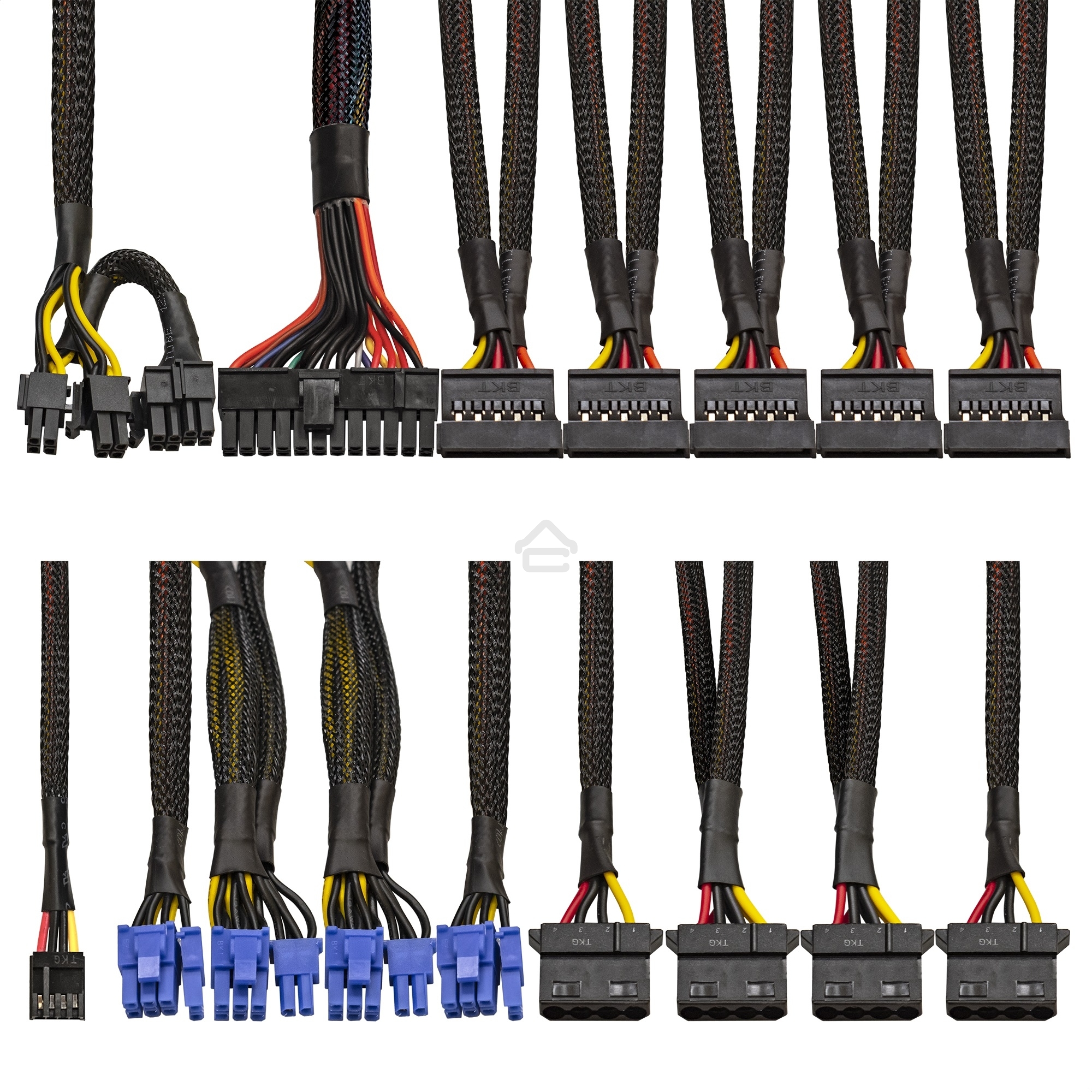 Блок питания ExeGate 900PPX (EX222114RUS), 900Вт, 80 PLUS Bronze, 140мм, модульный, черный
