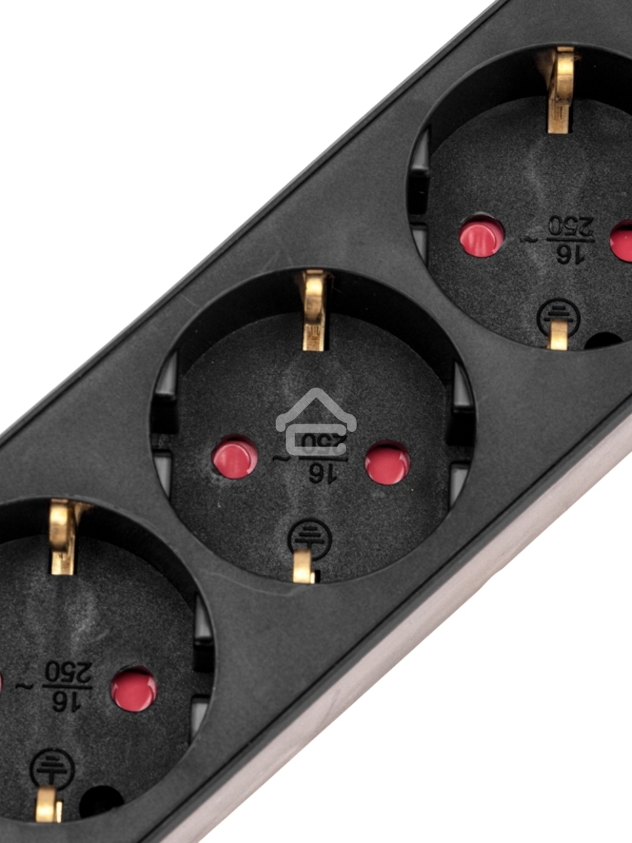 Удлинитель STANDARD 3 гнезда, 3м, 3х1,0мм², с/з, с выключателем, 2 USB, черный Rexant