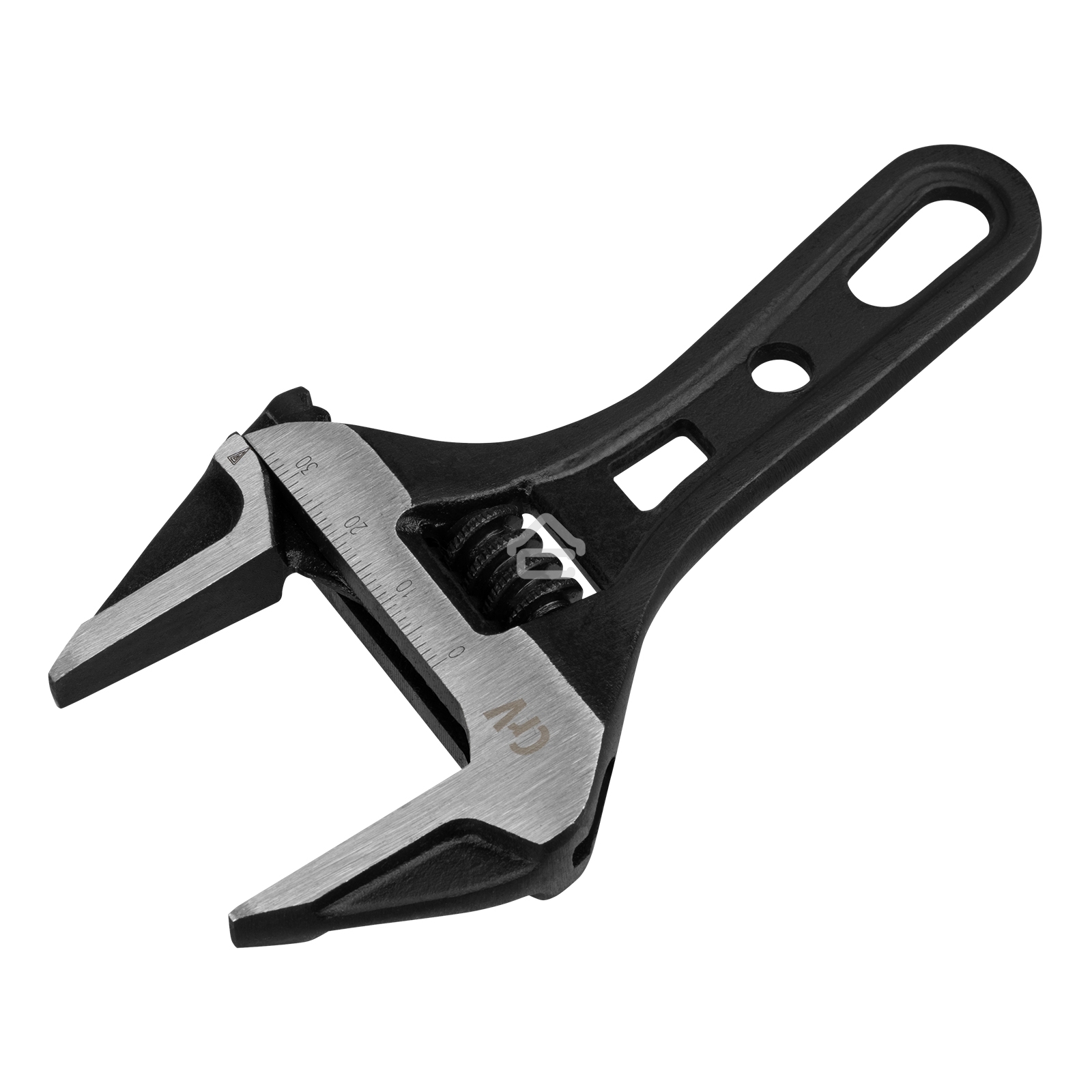 Ключ разводной Denzel 135 мм, CrV, кованый, укороченная рукоятка