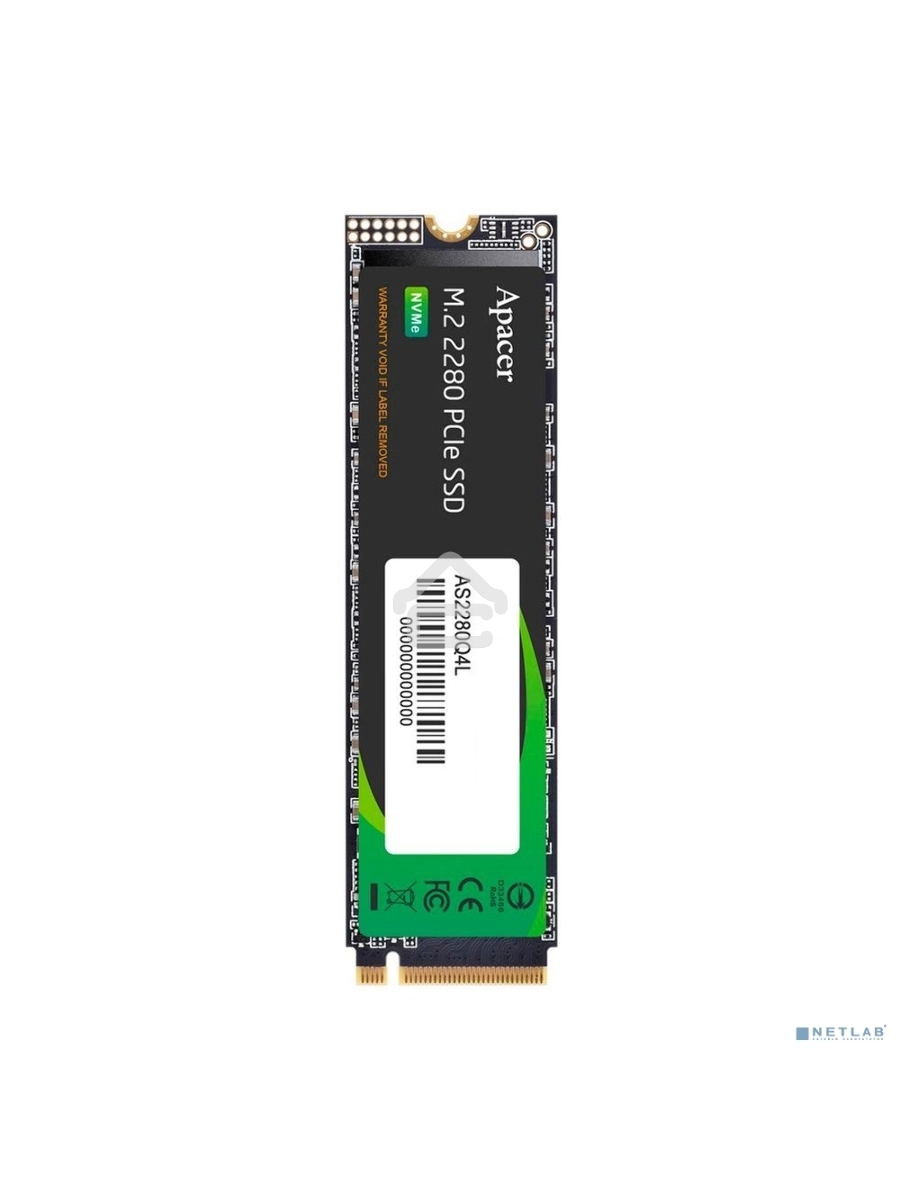 Накопитель SSD AS2280Q4L 2TB M.2 2280 PCIe Gen4x4, R3600/W2800 Mb/s, 3D NAND, MTBF 1.5M, NVMe 1.4, 1200TBW, Retail, 3 years (AP2TBAS2280Q4L-1)
