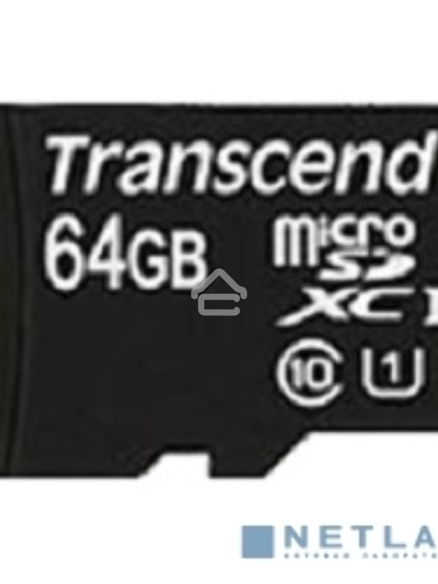 Флеш карта microSDXC 64Gb Class10 Transcend TS64GUSDU1 + adapter
