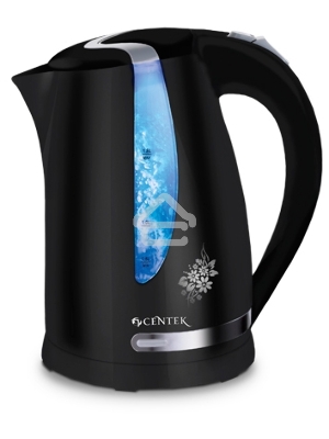 Чайник Centek CT-0040 Black 1.8л, 2200Вт, открывание кнопкой, внутренняя подсветка     