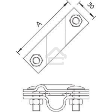 Клемма универс. для стержня заземл. 2760 20 FT OBO 5001641