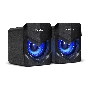 Акустическая система 2.0 ExeGate EX289685RUS Accord 200 (питание USB, 2х3Вт (6Вт RMS), 60-20000Гц,цвет черный, синяя подсветка)
