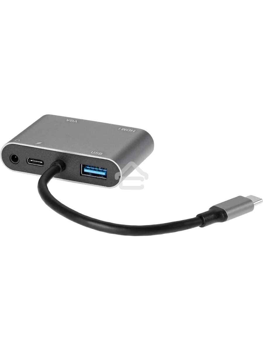 Адаптер USB Type-Cm-->VGA, HDMI 4k*30Hz, USB3.0, PD, Audio,iOpen (Aopen/Qust/VCOM)<ACU4511>