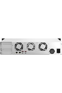 Сетевое хранилище  SMB QNAP TS-873AeU-4G NAS 8x3.5/2.5 SATA/SSD trays, 2 x M2 PCIe, 2x 2.5 GbE, 2U rackmount, 1 PSU. AMD Ryzen V1500B 4-core/8-thread 2.2 GHz processor, 4 GB DDR4 RAM (1*4 GB) up to 64GB (2*32 GB). W/o rail kit RAIL-B02