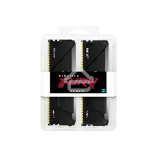 Оперативная память Kingston Fury Beast, DDR4, 64GB (2x32GB), 3200MHz, CL16, DIMM, с радиатором, RGB, черный