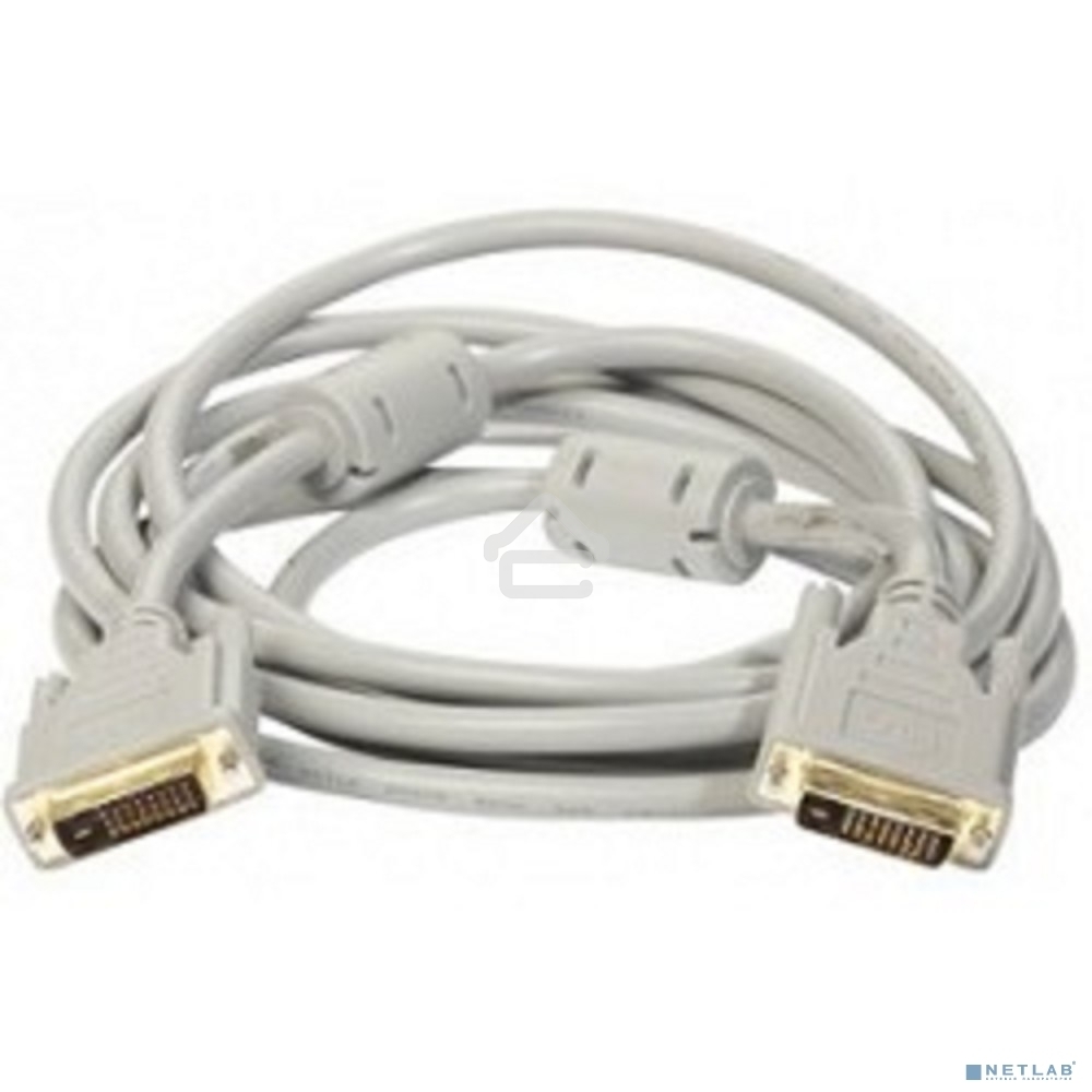 Кабель ExeGate EX191095RUS DVI dual link (25M-25M) 3м ExeGate, 2 фильтра, позолоченные контакты