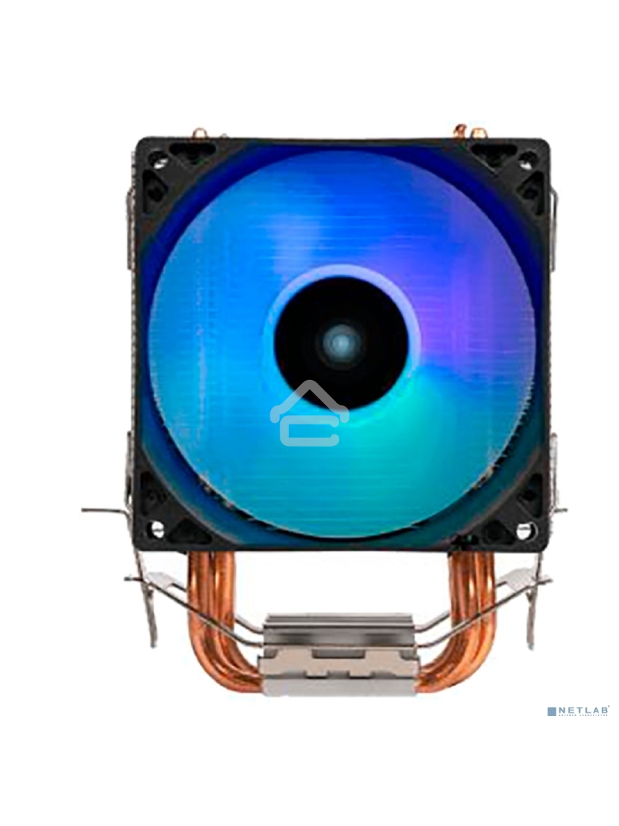 Кулер для процессора Eurocase 3P90 ARGB черный, 92 мм, алюминий/медь, 1800 об/мин, 26.5 дБ, 3 pin, 90 Вт, 135 мм