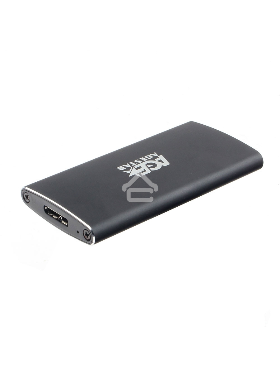 Внешний корпус mSATA AgeStar 3UBMS2 (BLACK), алюминий, черный USB 3.0
