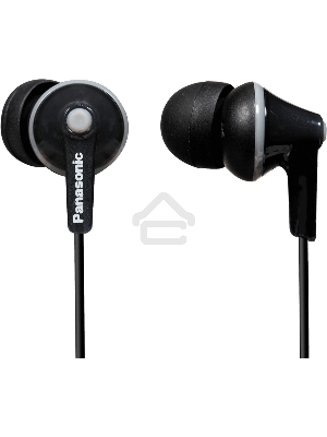 Наушники вкладыши Panasonic RP-HJE125E-K 1.1м черный проводные (в ушной раковине)