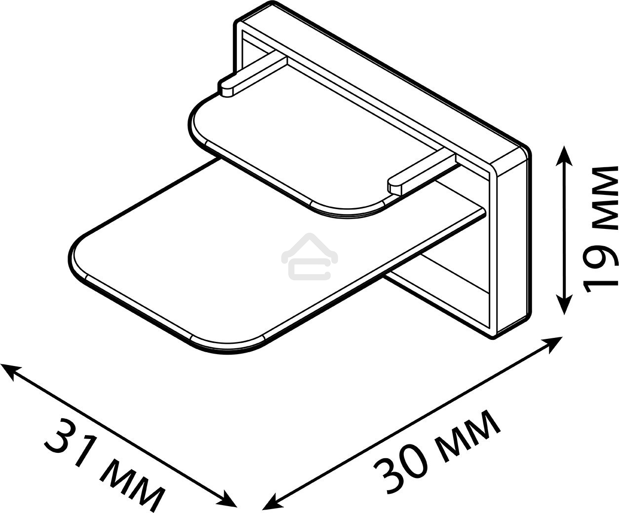 Заглушка для трекового шинопровода Gauss черный