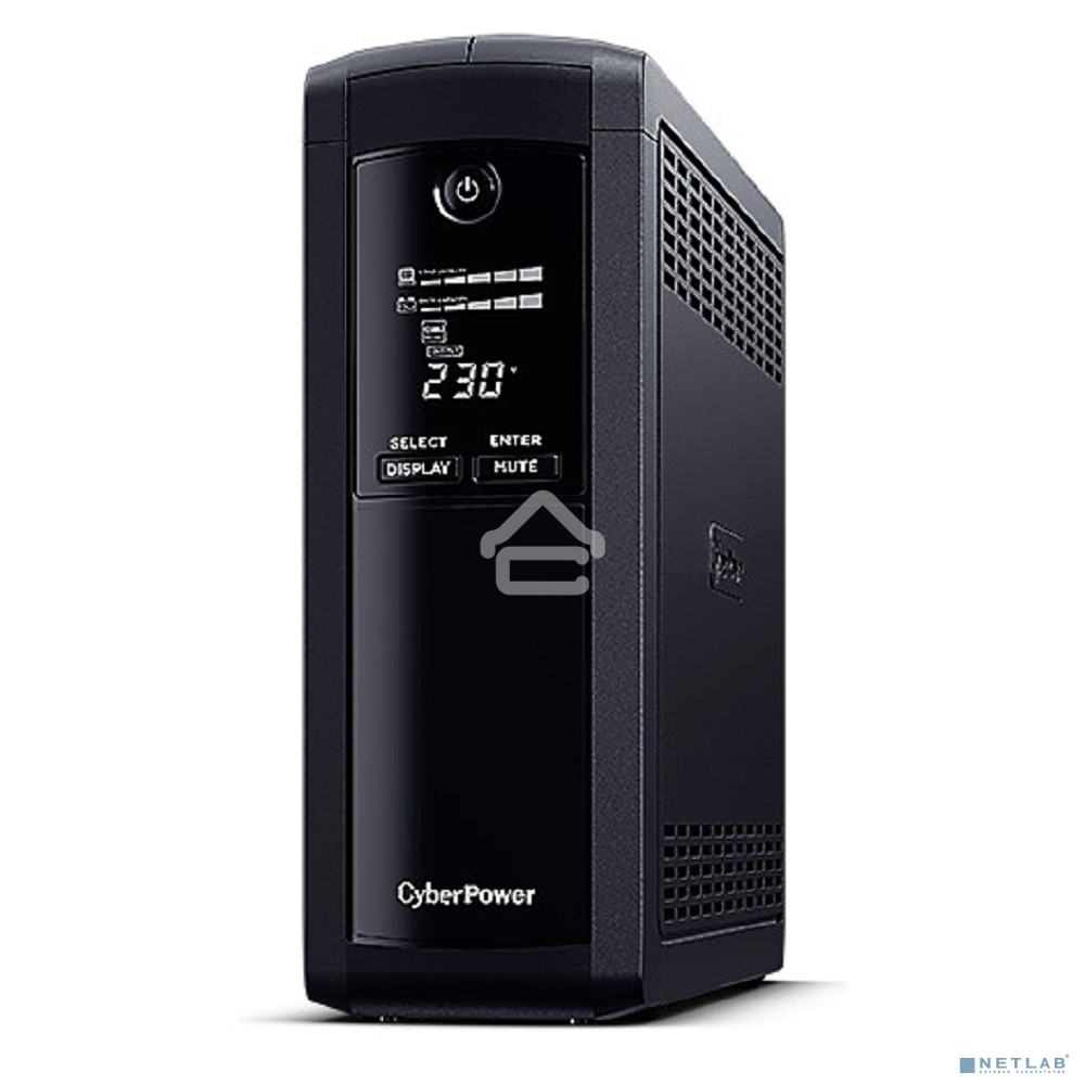Источник бесперебойного питания UPS CyberPower VP1600ELCD Line-Interactive 1600VA/960W USB/RS-232/RJ11/45 (4 + 1 EURO)
