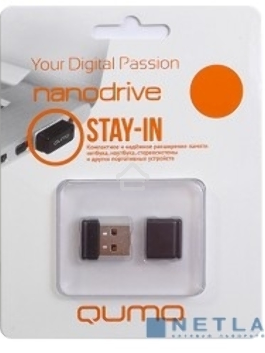 Флэш Диск USB 2.0 QUMO 32GB NANO QM32GUD-NANO-W White