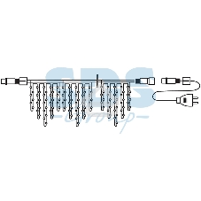 Гирлянда Neon-night Айсикл (бахрома) светодиодный, 5,6 х 0,9 м, черный провод 