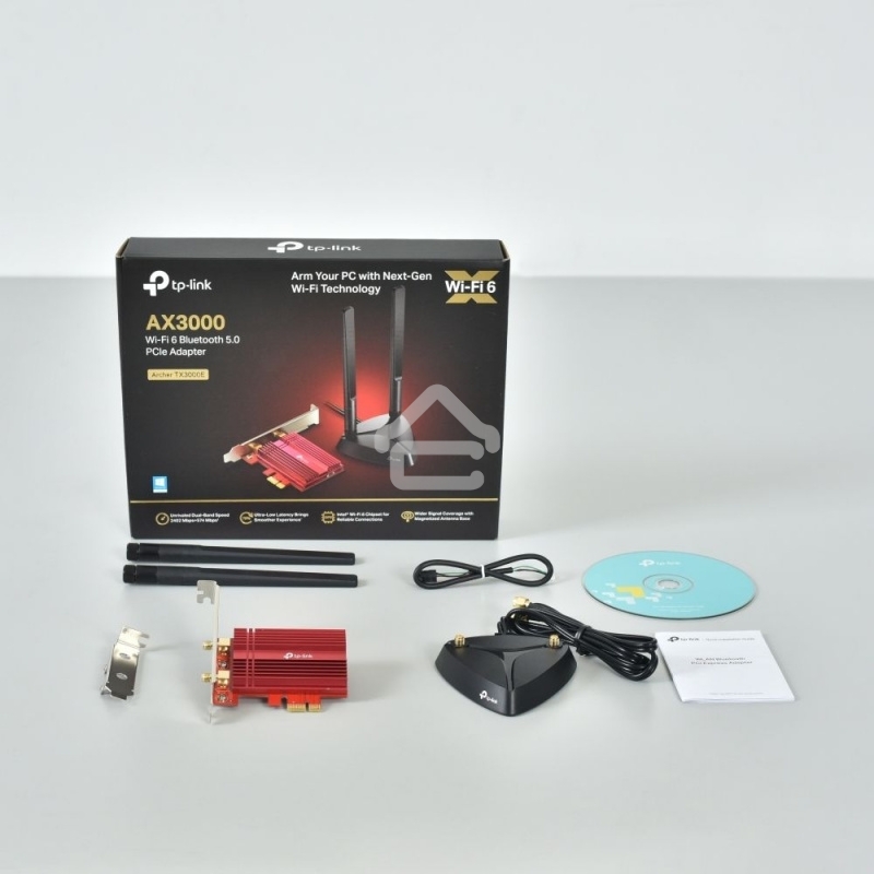 Адаптер TP-Link Wi-Fi 11AX 3000Mbps dual-band PCI-E adapter, two external Antennas