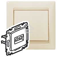 Розетка компьютерная Legrand 774130 RJ45 Valena 1 выход Кат.5e UTP (слоновая кость) монтаж на захватах